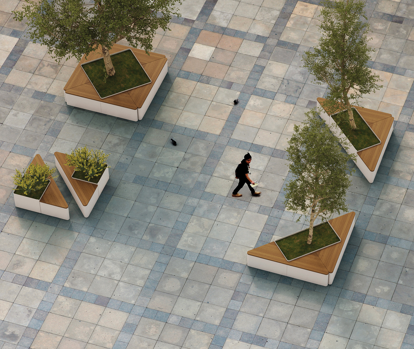 Triangular Modular Planters Triangle | id created, Inc.