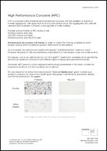 HPC Material Sheet