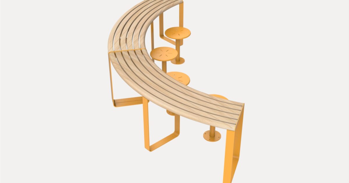 Linea Curved Lookout Table | Spruce & Gander