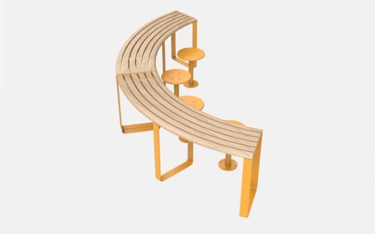 Linea Curved Lookout Table | Spruce & Gander