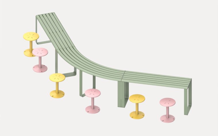 Linea Curved Lookout Table | Spruce & Gander